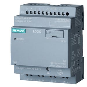 Módulo lógico SIEMENS 6ED1052-2CC08-0BA1 · LOGO! 24Ceo,Modulo lógico 24VDC 8 di (4Ai de 0-10V)/4 do; sin display, V. 8