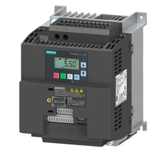 Imagen referencial de la serie: Variador de frecuencia SIEMENS 6SL3210-5BB23-0UV1 · SINAMICS V20 in monofásica 200-240V AC 3.0kW 0 E/S: 4 di, 2 do