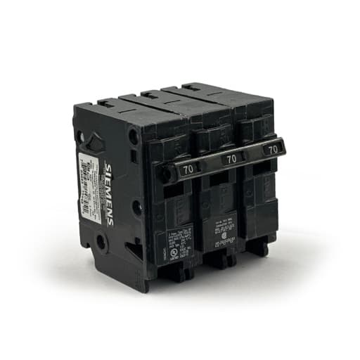 Interruptor termomagnético engrampe SIEMENS Q370 · 3x70A 10kA 240V
