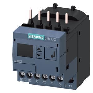 Relé de vigilancia para contactor tamaño SIEMENS 3RR2241-1FW30 · S00 ajuste digital 1.6-16A, 50-60Hz