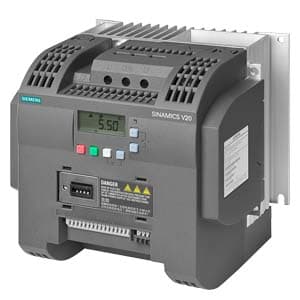 Variador de frecuencia SIEMENS 6SL3210-5BE25-5UV0 · SINAMICS V20 380-480VAC trifásico 5.5kW E/S: 4 di, 2 do, 2 ai, 1 ao