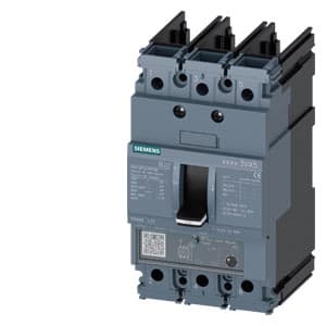 Imagen referencial de la serie: Interruptor de caja moldeada SIEMENS 3VA5110-6EF31-0AA0 · 3P 100A Ir=80A…100A cortocircuito Ii=10…20 × in clase