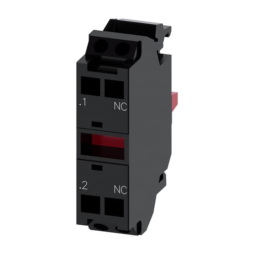 Módulo de contacto auxiliar frontal SIEMENS 3SU1400-1AA10-3CA0 · 1NC para pulsador o piloto