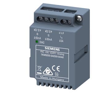 Módulo de ampliación SIEMENS 7KM9200-0AD00-0AA0 · I(N),I(Dif),Neutro anal. de frecuencia, dif 2 ent. anal