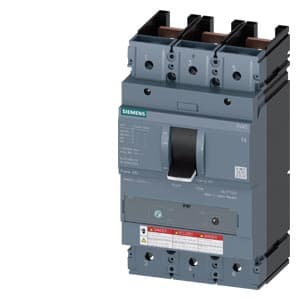 Imagen referencial de la serie: Interruptor de caja moldeada SIEMENS 3VA5460-6EF31-0AA0 · 3P 600A Ir=480A…600A cortocircuito Ii=10…20 × in clase