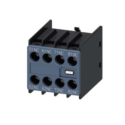 Bloque de contactos auxiliares frontal SIEMENS 3RH2911-1GA04 · 4NC circuito 1NC, 1NC, 1NC