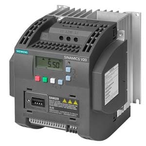 Imagen referencial de la serie: Variador de frecuencia SIEMENS 6SL3210-5BE23-0UV0 · SINAMICS V20 380-480VAC trifásico 3.0kW E/S: 4 di, 2 do, 2 ai, 1 ao