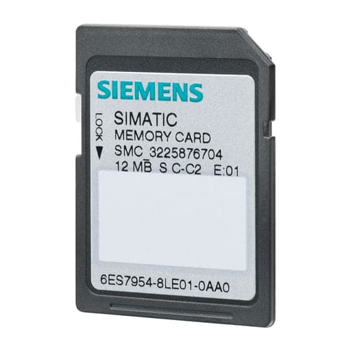 Memory card SIEMENS 6ES7954-8LC04-0AA0 · para S7-1x 00 CPU/SINAMICS, 3, 3V flash, 4 mbytes