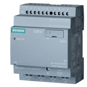 Módulo lógico SIEMENS 6ED1052-2HB08-0BA1 · LOGO! 24Ceo,Modulo lógico 24VDC/Vac 8 di (4Ai de 0-10V)/4 do; relay sin