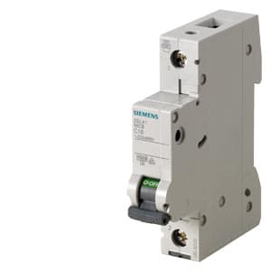 Imagen referencial de la serie: Interruptor termomagnético SIEMENS 5SL4104-7RC · 1P 4A 230VAC 20kA curva C