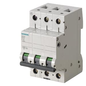 Imagen referencial de la serie: Interruptor termomagnético SIEMENS 5SL6301-7MB · 3P 1A 230VAC 15kA curva C