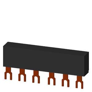Barra colectora trifásica SIEMENS 3RV1915-1AB · para 2 guardamotores A 45mm tamaño S00/S0