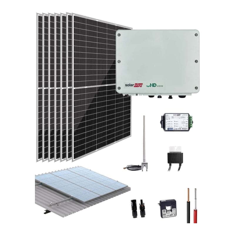 Kit solar conectado red SOLAREDGE SolarEdgeW · 15925Wh/día monofásico (SOLAREDGE-KIT-RED-SOLAREDGEW-15925WH/DIA)