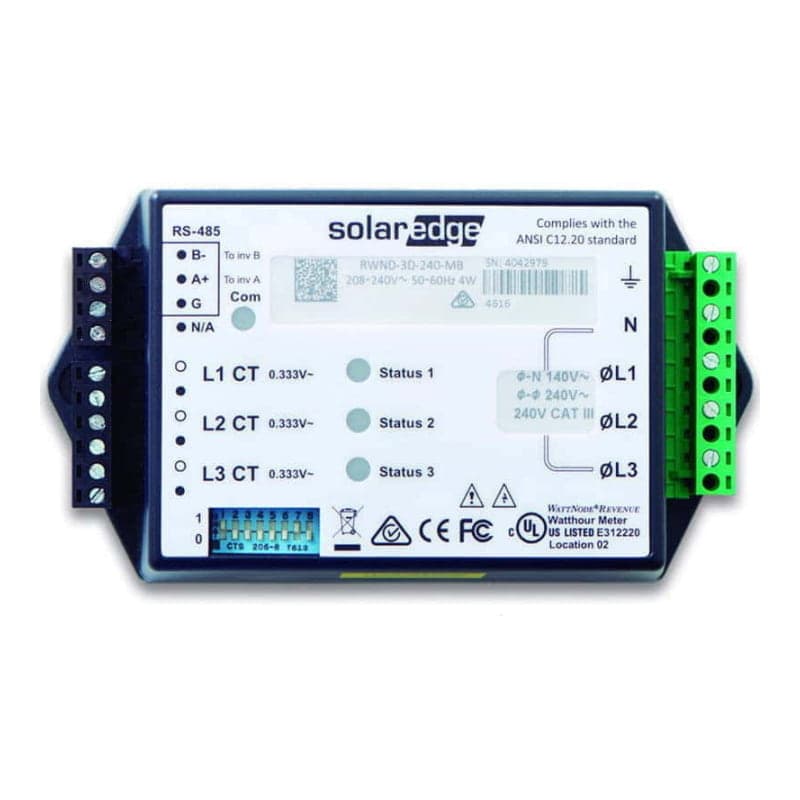 Medidor de energía SOLAREDGE Energy Meter Modbus (SOLAREDGE-MEDIDOR-ENERGY-METER-MODBUS)