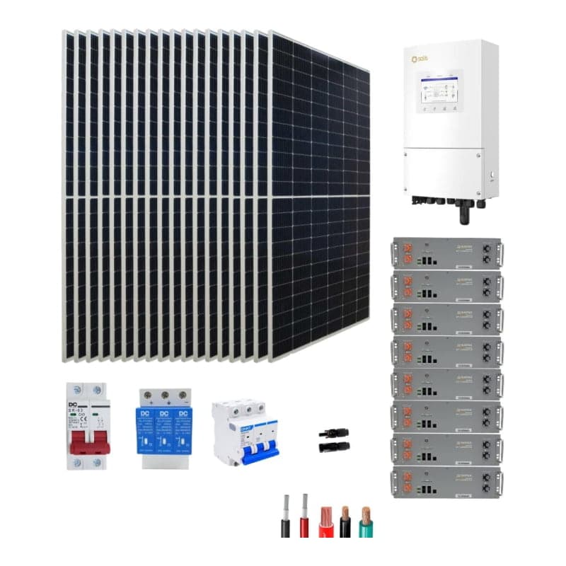 Kit solar híbrido SOLIS · 15kW 48V 92.16kWh/día (SOLIS-KIT-HIBRIDO-15KW-48V-92.16KWH/DIA)