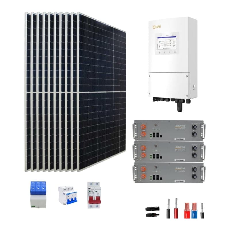 Kit solar híbrido SOLIS · 15kW 48V 25.6kWh/día (SOLIS-KIT-HIBRIDO-15KW-48V-25.6KWH/DIA)