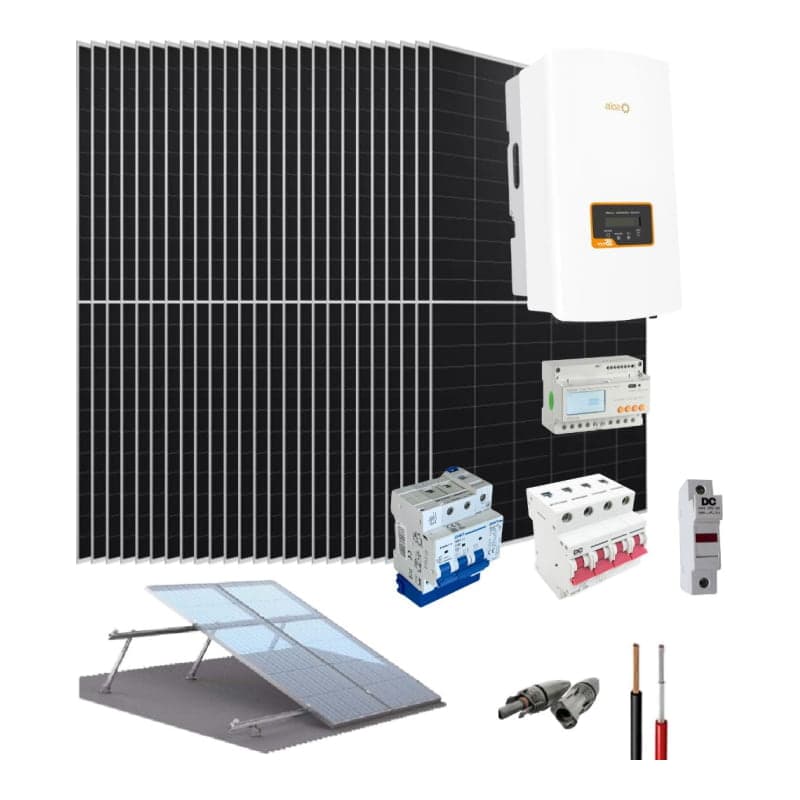 Kit solar para vivienda interconectado con la red SOLIS · 10kW trifásico 220V 80.64kWh/día (SOLIS-KIT-RED-10KW-220V-80.64KWH/DIA)