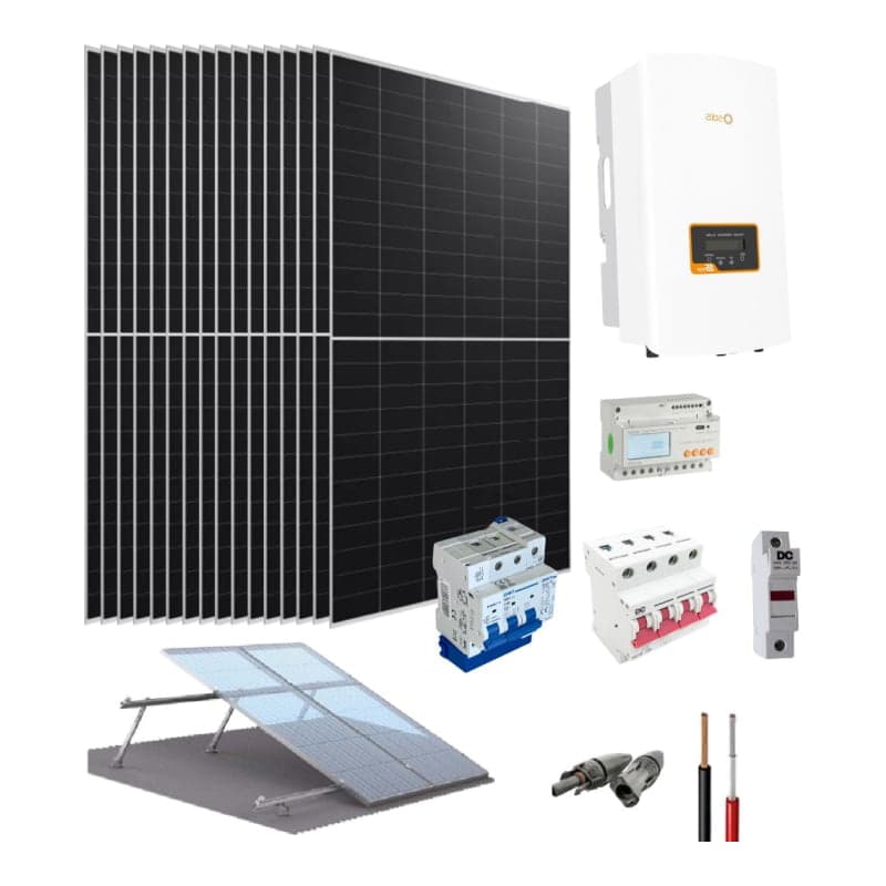 Kit solar interconectado con la red para vivienda SOLIS · 10kW trifásico 220V 46.08kWh/día (SOLIS-KIT-RED-10KW-220V-46.08KWH/DIA)