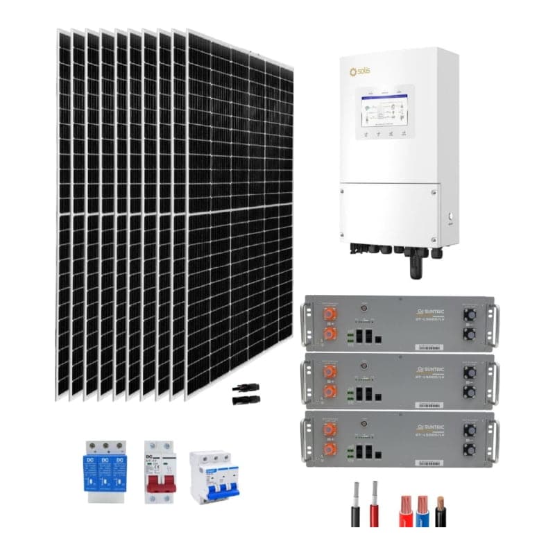 Kit solar híbrido SOLIS · 10kW 48V 25kWh/día (SOLIS-KIT-HIBRIDO-10KW-48V-25KWH/DIA)