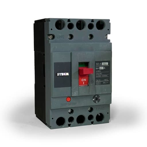 Interruptor de caja moldeada STECK SDAT63 · 3P regulable 50.4-63A 43kA 220VAC frame 100 690V