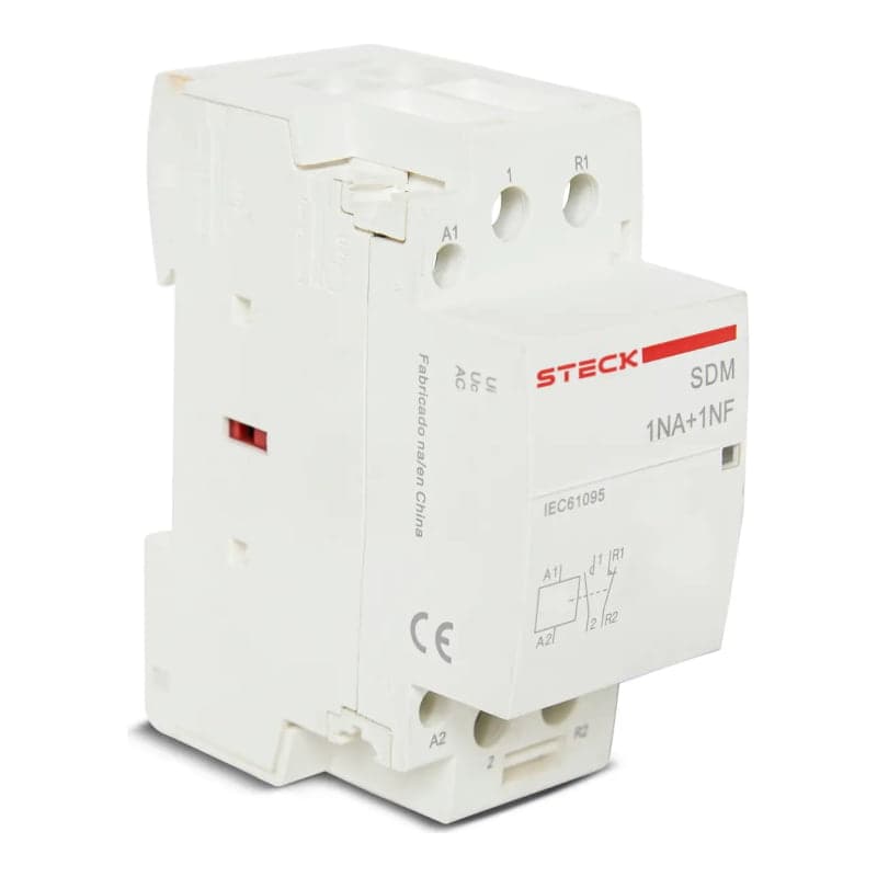 Imagen referencial de la serie: Contactor modular STECK SDM6322M · 4P 63A 2NA+2NC bobina 220VAC