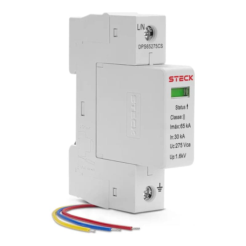Supresor de sobretensión STECK DPS65275CS · corriente máx. de descarga 65kA 275V 1P classe