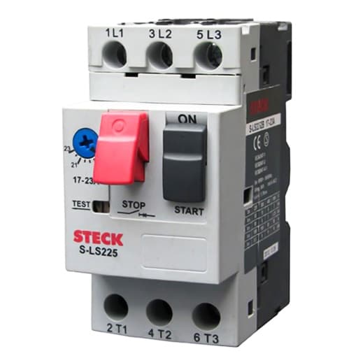 Guardamotor STECK SLS2251C · 3P regulable 2.5-4A 100kA 400/415V