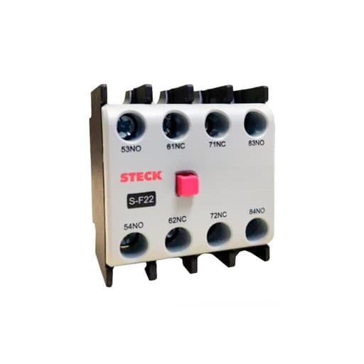Contacto auxiliar frontal STECK SF22 · 2NA+2NC para contactor Sk1