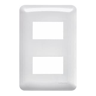Placa PVC STECK 859013 · blanca 2 módulos separados lyra