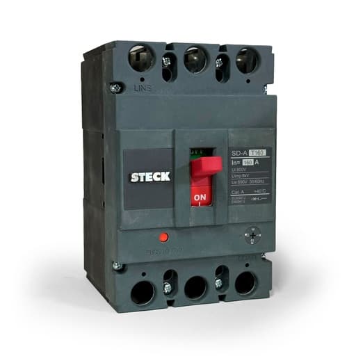 Interruptor de caja moldeada STECK SDAT160 · 3P regulable 128-160A 50kA 220VAC frame 250 690V