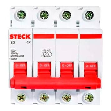 Interruptor termomagnético STECK SDD1C125 · 1P 125A 10kA 230VAC curva C