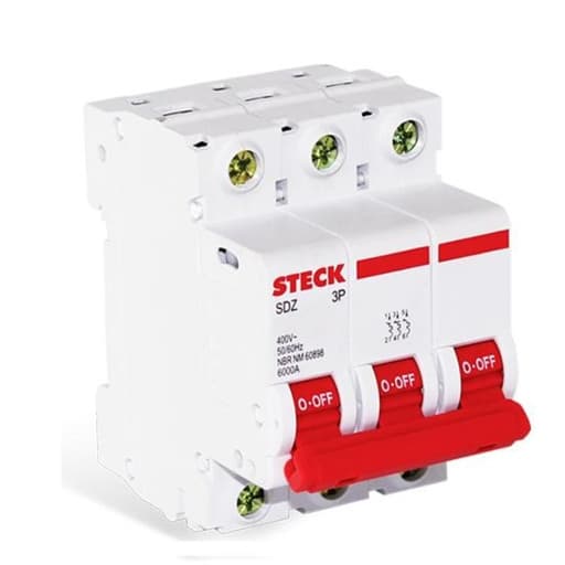 Interruptor termomagnético STECK SDZD63C32 · 3P 32A 10kA 230VAC curva C