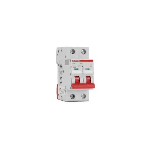 Imagen referencial de la serie: Interruptor termomagnético STECK SDA62C63 · 2P 63A 20kA 230VAC curva C