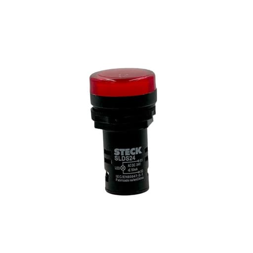 Piloto de señalización PVC STECK SLDS241 · rojo 22mm voltaje 24VDC/Ac