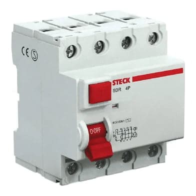 Imagen referencial de la serie: Interruptor diferencial STECK SDR4100003 · 4P 100A 230VAC 30mA tipo AC