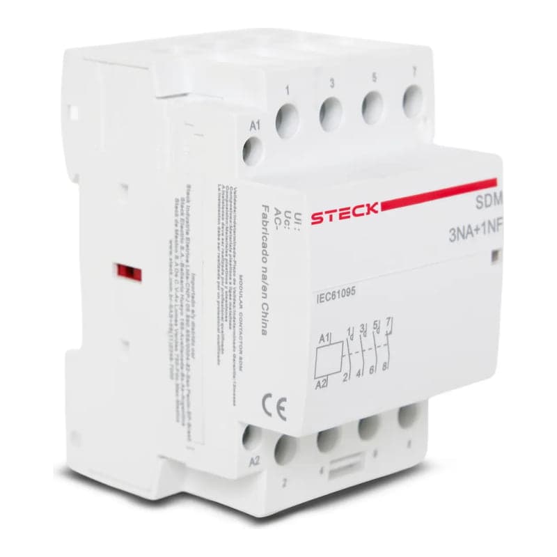 Contactor modular STECK SDM6331M · 4P 63A 3NA+1NC bobina 220VAC