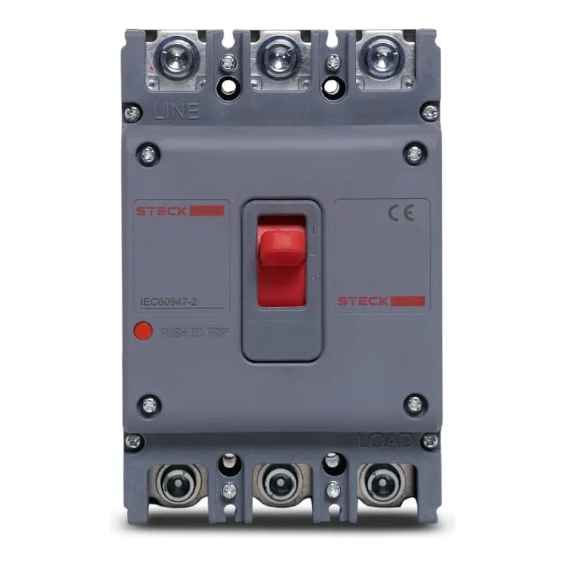 Imagen referencial de la serie: Interruptor de caja moldeada STECK SDJS160 · 3P fijo 160A 42kA 220VAC frame 250