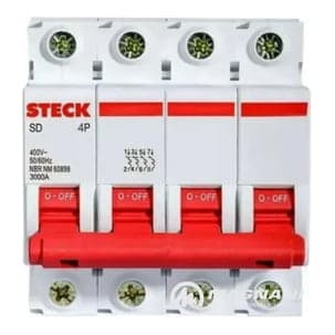 Imagen referencial de la serie: Interruptor termomagnético STECK SDZD64C32 · 4P 32A 10kA 230VAC curva C