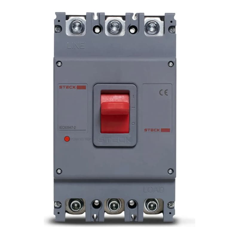 Imagen referencial de la serie: Interruptor de caja moldeada STECK SDJS630 · 3P fijo 630A 70kA 220VAC frame 630