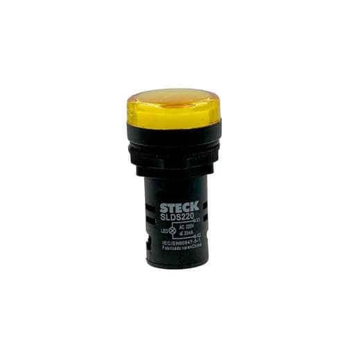 Piloto de señalización PVC STECK SLDS2203 · amarilla 22mm voltaje 220VAC