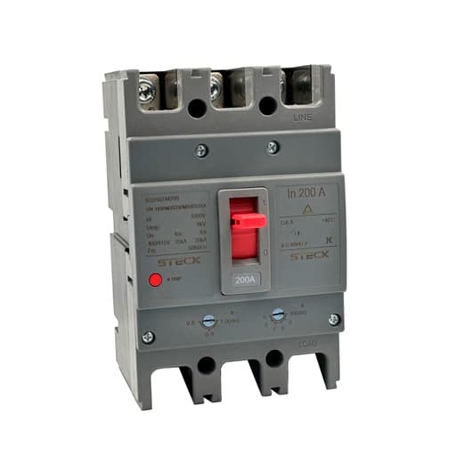 Interruptor de caja moldeada STECK SD250TM200 · 3P regulable 160-200A 35kA 415VAC F.250 doble regulación