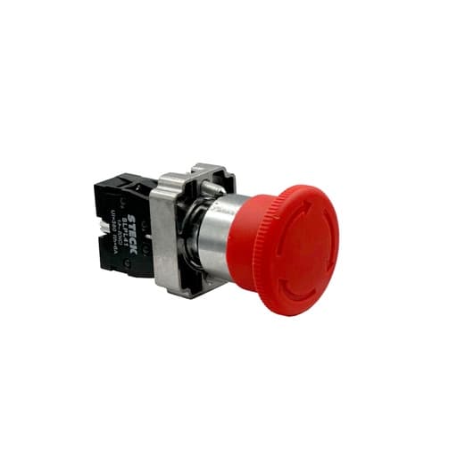 Pulsador parada emergencia metal STECK SLMFN1R401 · 22mm hongo 40mm rojo 1NC T. seta