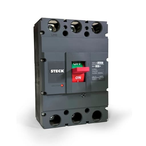 Interruptor de caja moldeada STECK SDAM630 · 3P regulable 504-630A 100kA 220VAC frame 630 690V