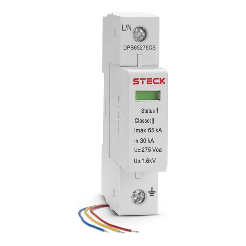 Supresor de sobretensión STECK DPS65275C · corriente máx. de descarga 40kA 275V 1P classe