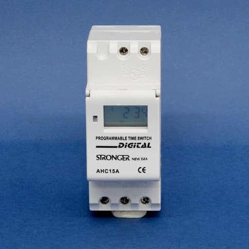 Interr. horario digital Dia/Sem STRONGER AHC15A · 220-240VAC 16Prog