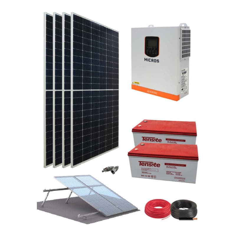 Kit solar aislado SUNTAIC Micros · 3500W 24V 10260Wh/día (SUNTAIC-KIT-AISLADO-MICROS-3500W-24V-10260WH/DIA)
