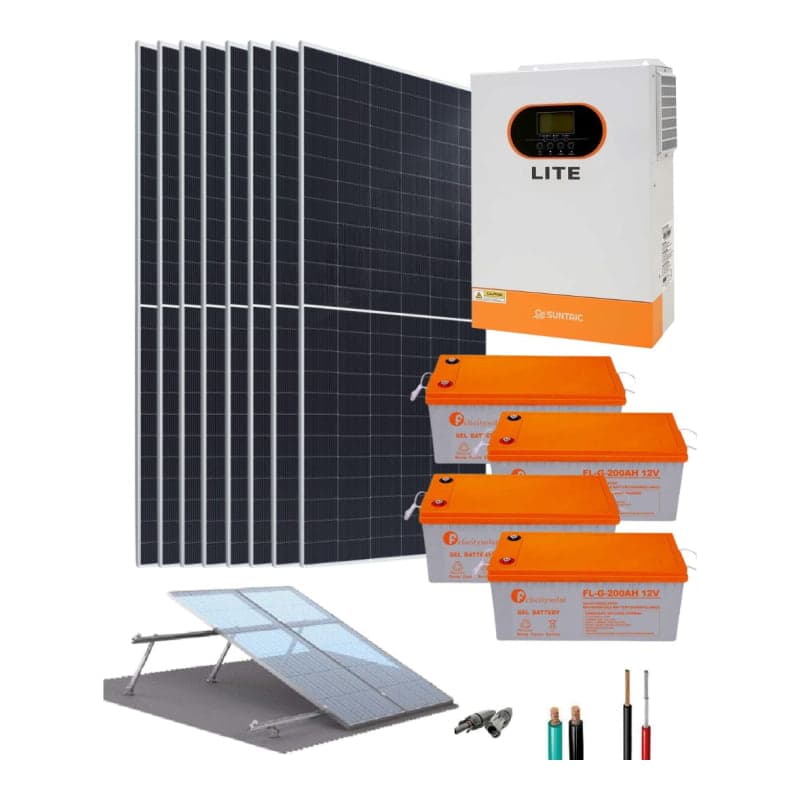 Kit solar autoconsumo para casas de campo SUNTAIC Lite · 5.5kW 48V 22500Wh/día (SUNTAIC-KIT-SOLAR-AUTOCONSUMO-CASAS-CAMPO-LITE-5.5KW-48V-22500WH/DIA)
