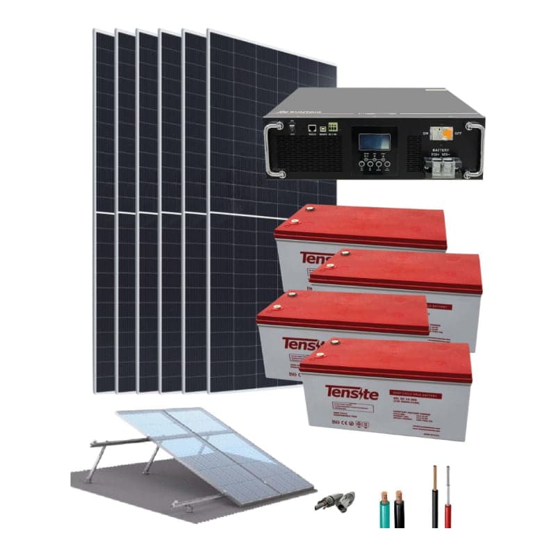Kit solar fotovoltaico aislado con baterías de GEL SUNTAIC Hero · 5.5kW 48V 16875Wh/día (SUNTAIC-KIT-SOLAR-FOTOVOLTAICO-AISL-BAT-GEL-HERO-5.5KW-48V-16875WH/DIA)
