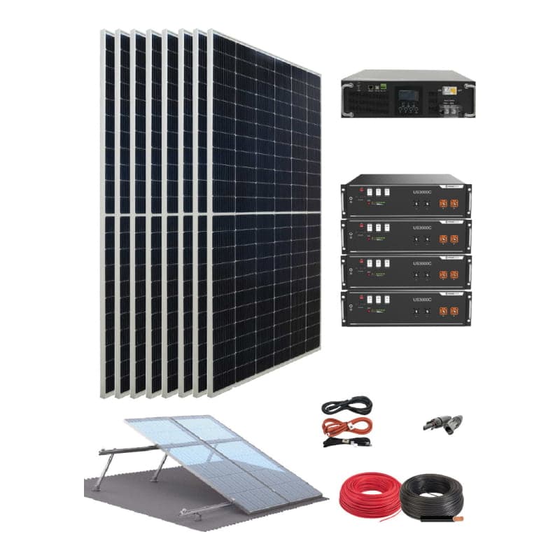 Kit fotovoltaico aislado SUNTAIC Hero · 5500W 48V 20520Wh/día (SUNTAIC-KIT-AISLADO-HERO-5500W-48V-20520WH/DIA)