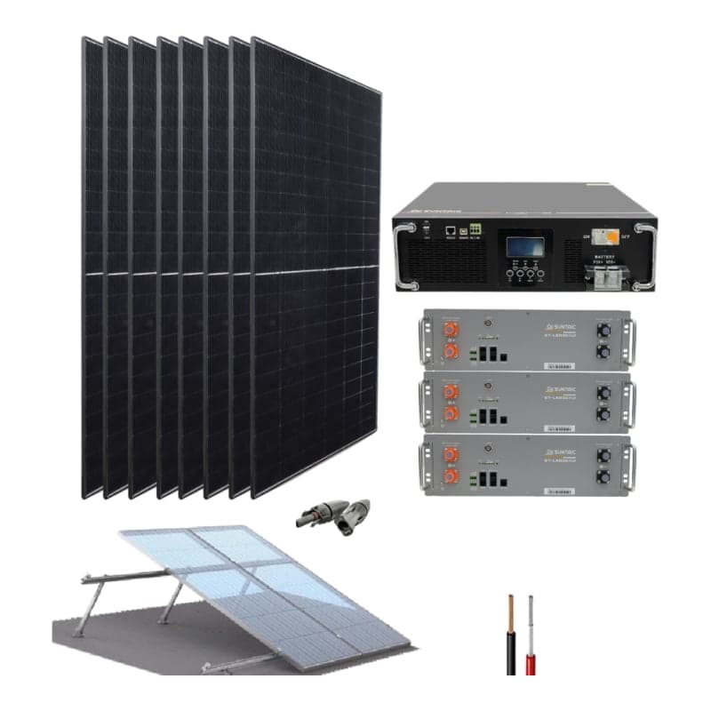 Kit aislado de playa SUNTAIC Hero · 5.5kW 48V 20.48kWh/día (SUNTAIC-KIT-AISL-PLAYA-HERO-5.5KW-48V-20.48KWH/DIA)